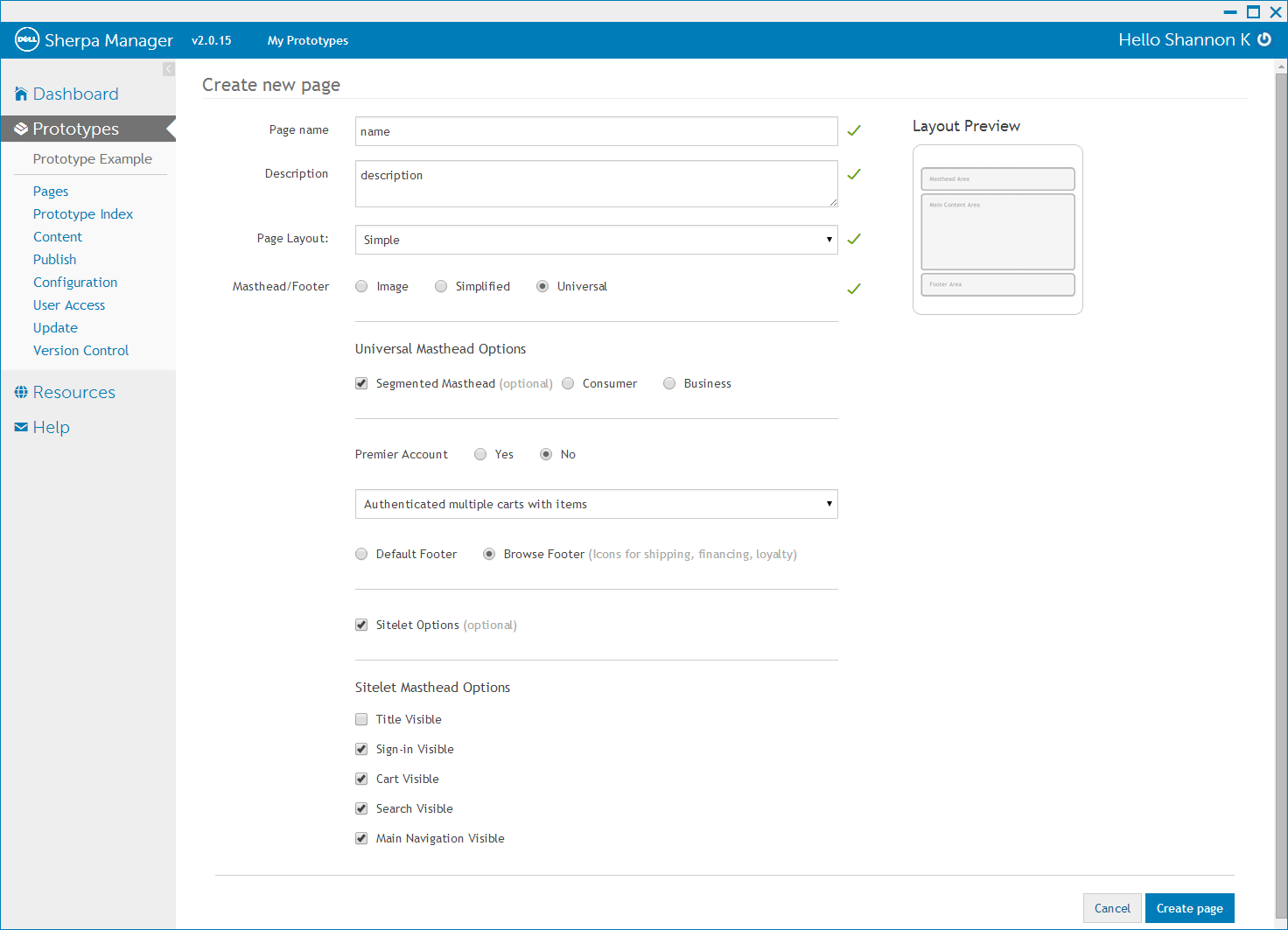Screenshot of High Definition Example